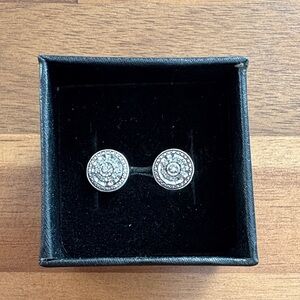 Diamond Multi-Halo Stud Earrings (1/10 ct. t.w.) in Sterling Silver